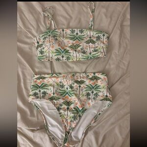 Tropical Print Bikini Set